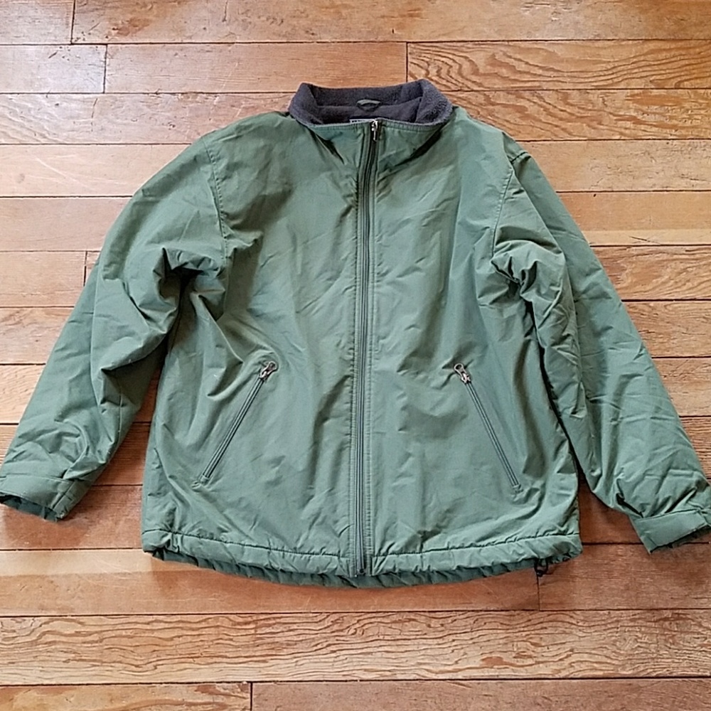 Lands' End Olive Green Zip Up Jacket
